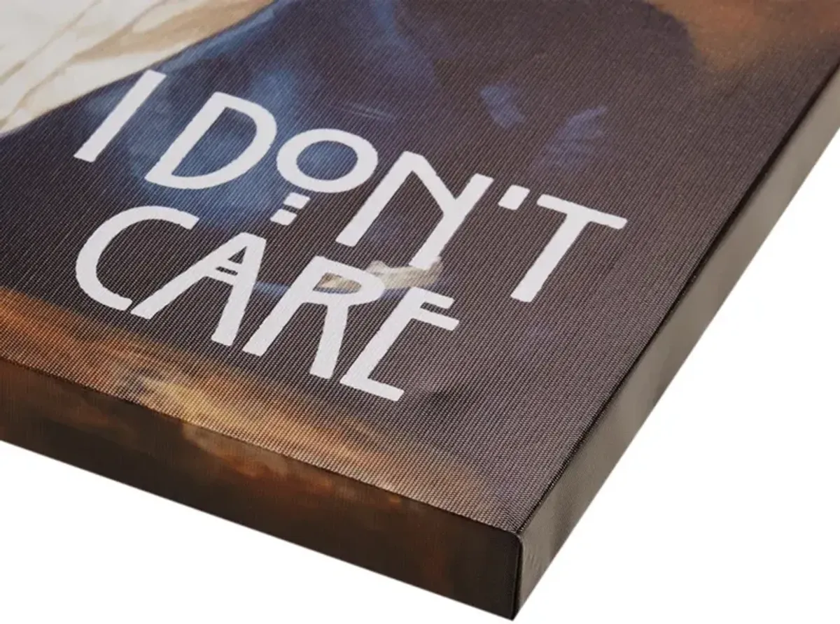 I Don't Care Canvas Wall Art