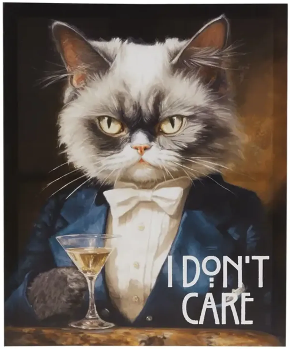 I Don't Care Canvas Wall Art