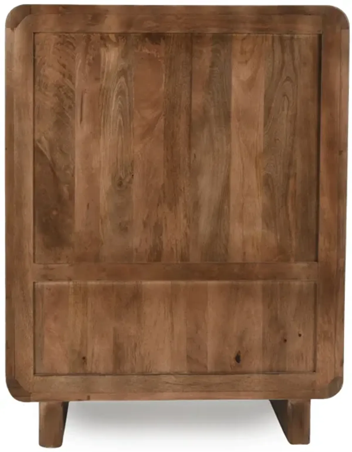 Holmes Mango Wood Carved Bar Cabinet in Brown 