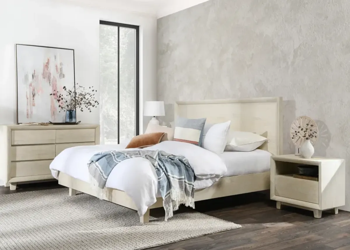 Reece Mango Wood California King Bed in White