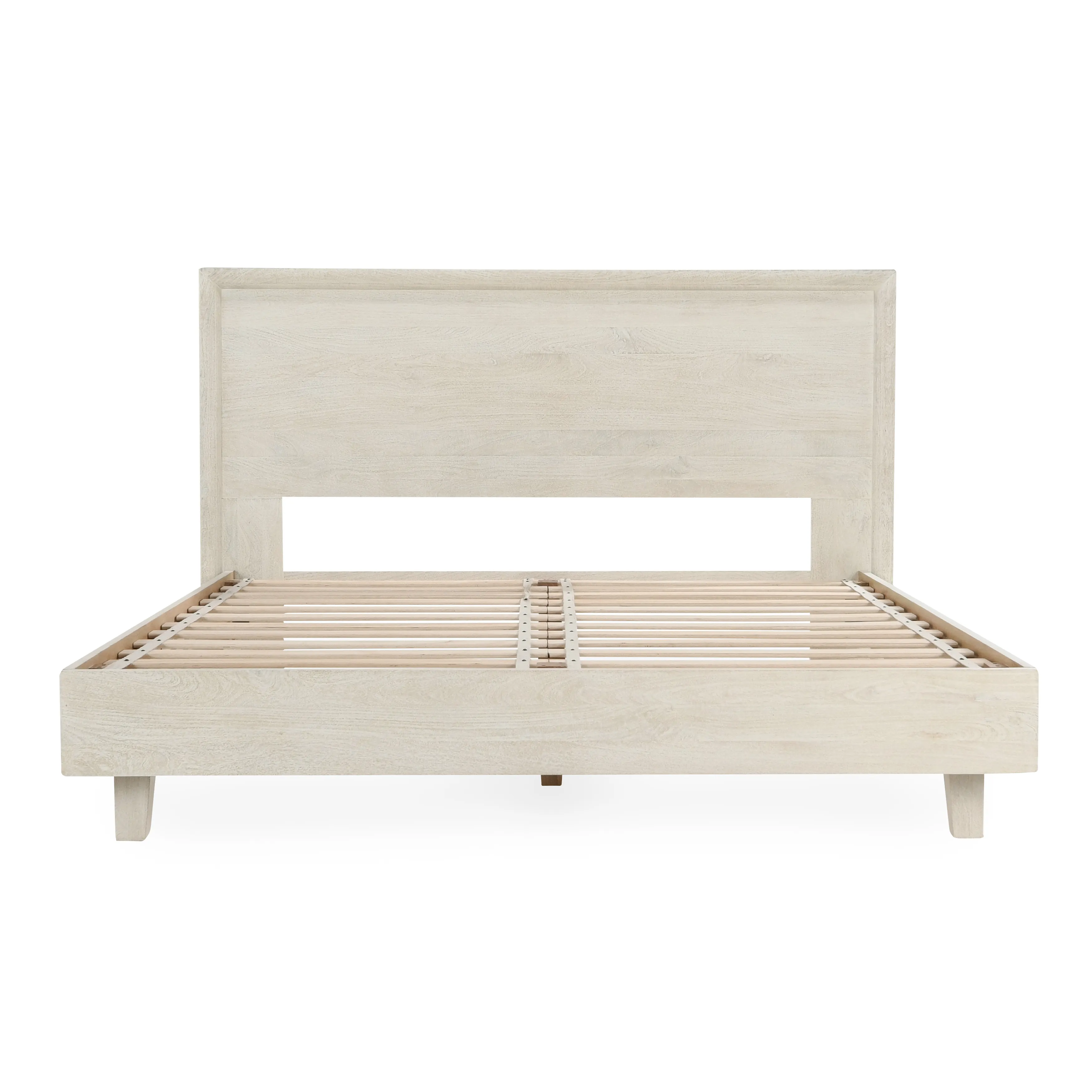 Reece Mango Wood California King Bed in White