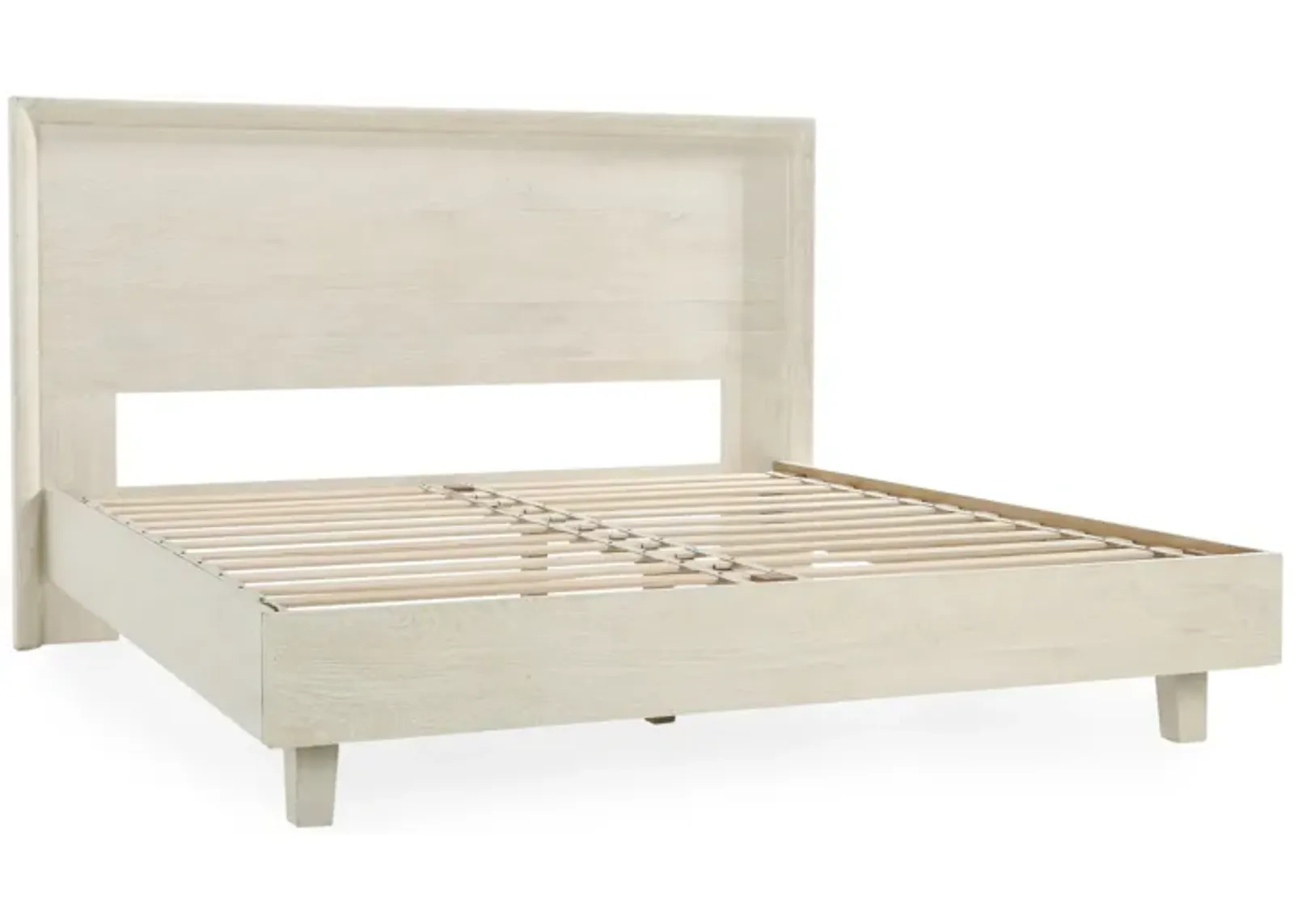 Reece Mango Wood California King Bed in White