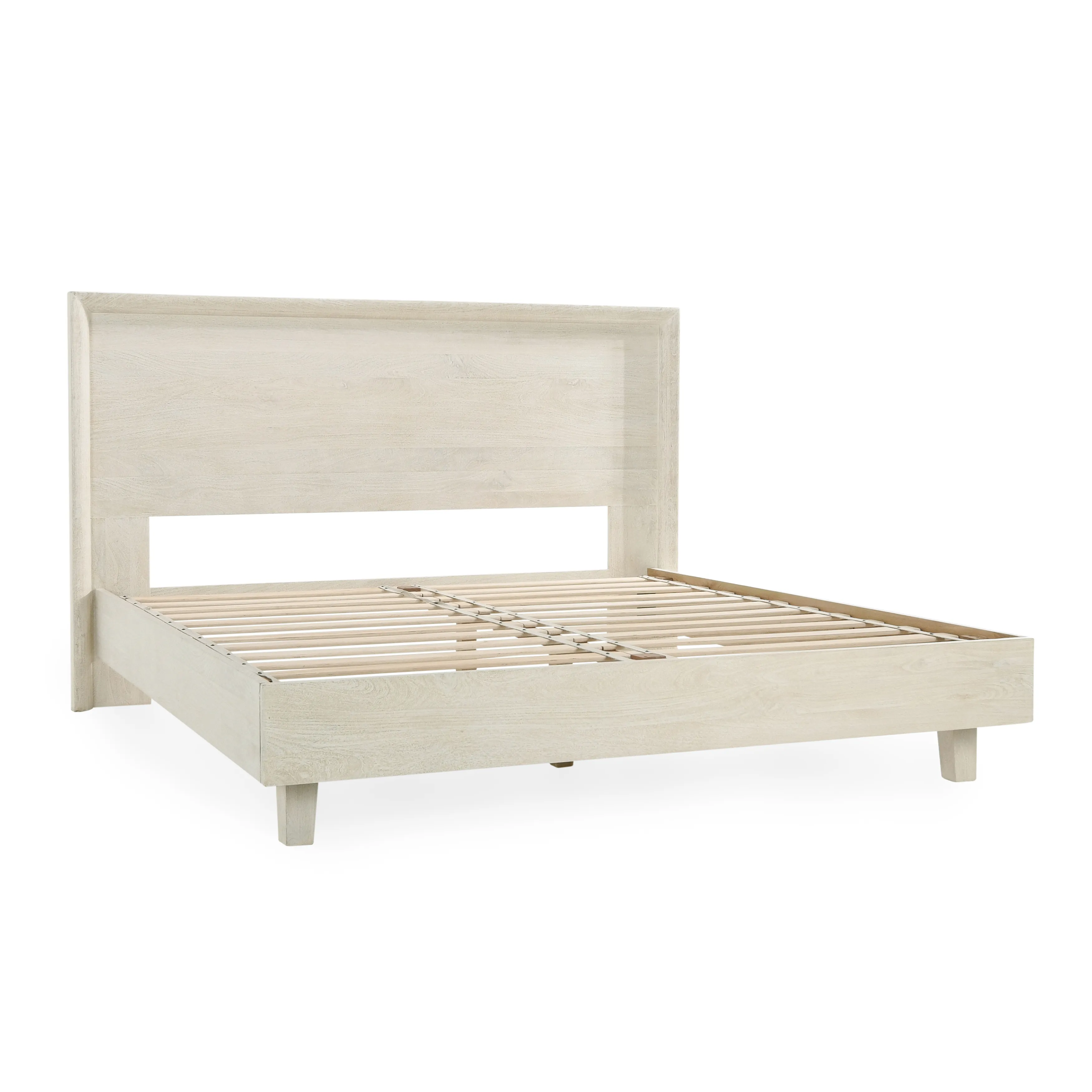 Reece Mango Wood California King Bed in White