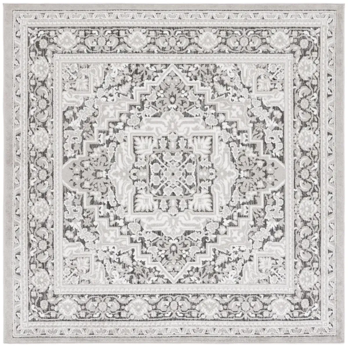 CABANA 636 GREY  6'-7' x 6'-7' Square Square Rug