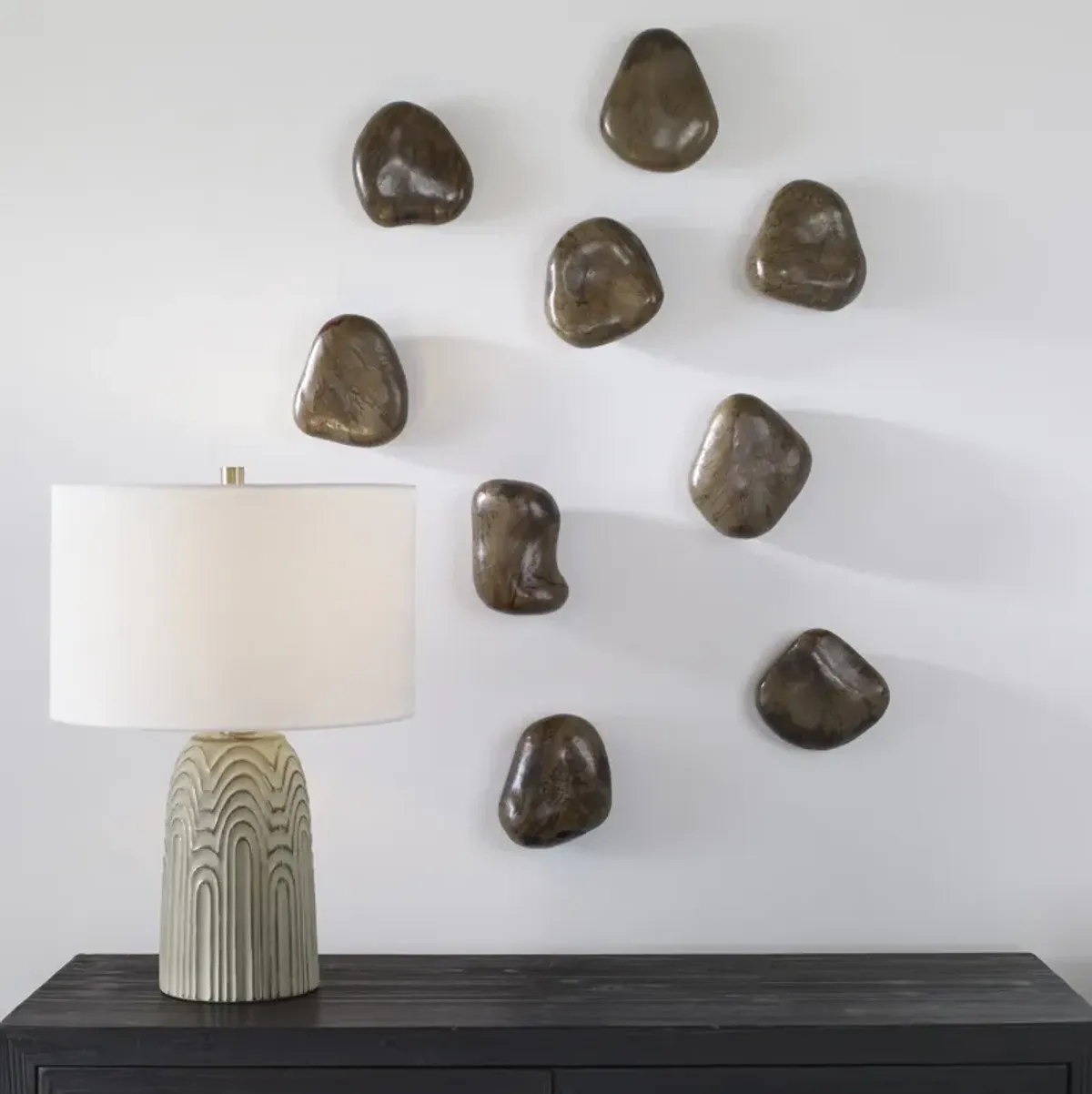 Pebbles Wall Decor - Set of 9