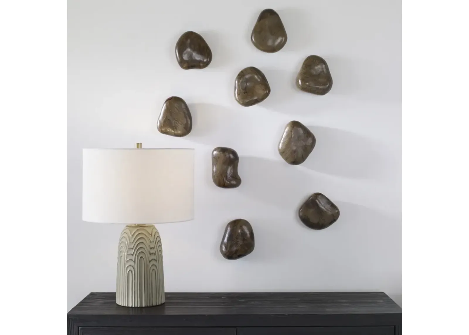 Pebbles Wall Decor - Set of 9