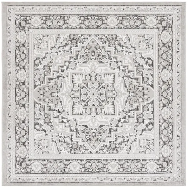 CABANA 636 GREY  6'-7' x 6'-7' Square Square Rug