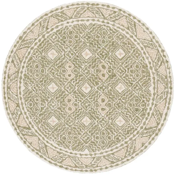 MICRO-LOOP Hand Tufted 5' x 5' Round area rug