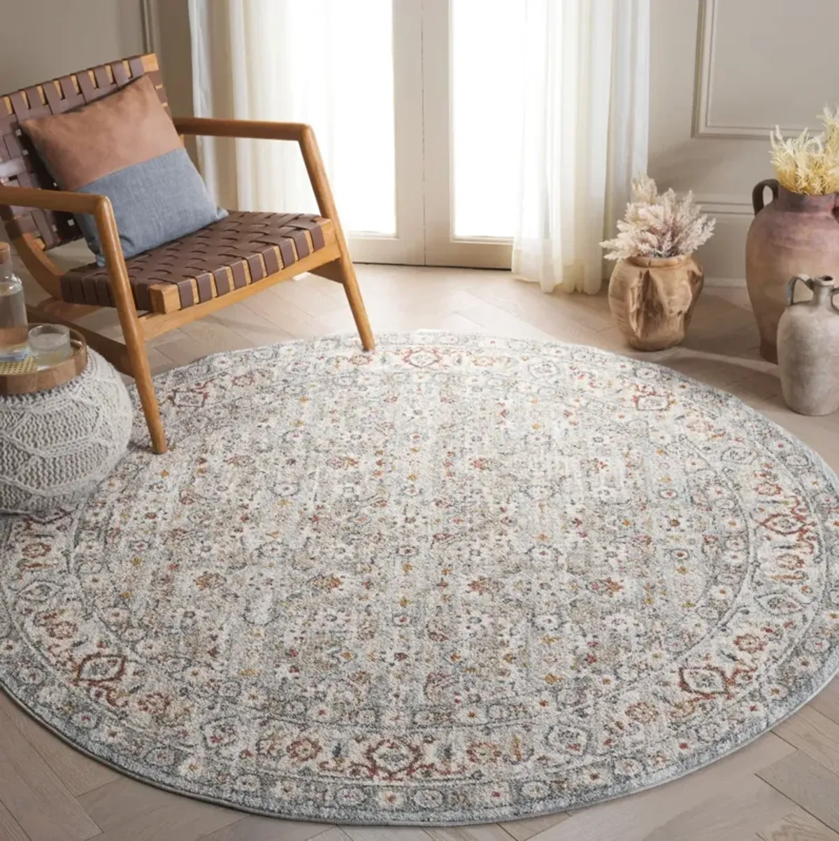 AVALON 210 LIGHT BLUE  6'-7' X 6'-7' Round Round Rug
