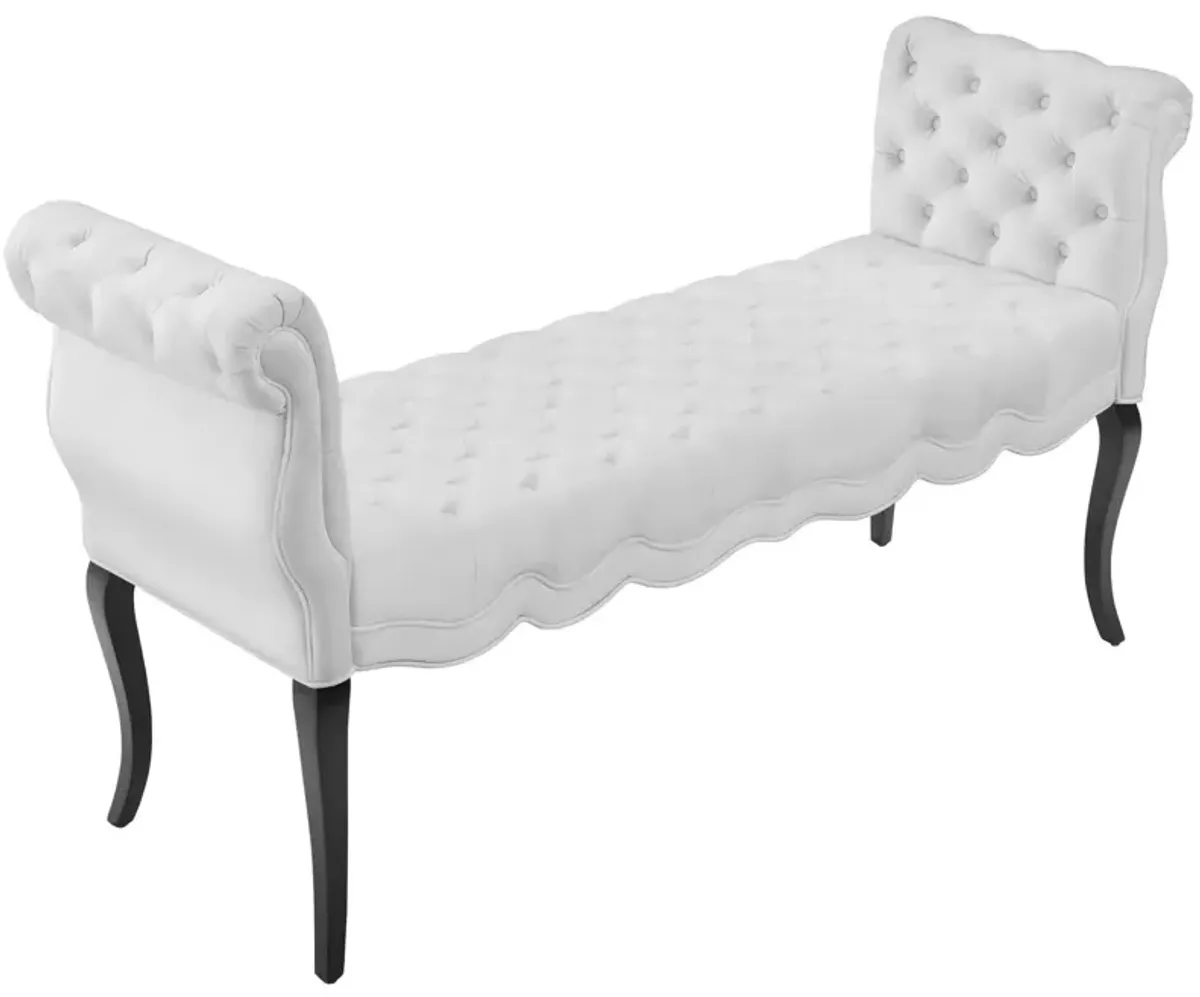 Adelia Chesterfield Style Button Tufted Performance Velvet Bench