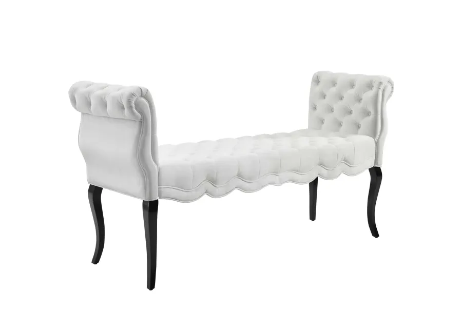 Adelia Chesterfield Style Button Tufted Performance Velvet Bench