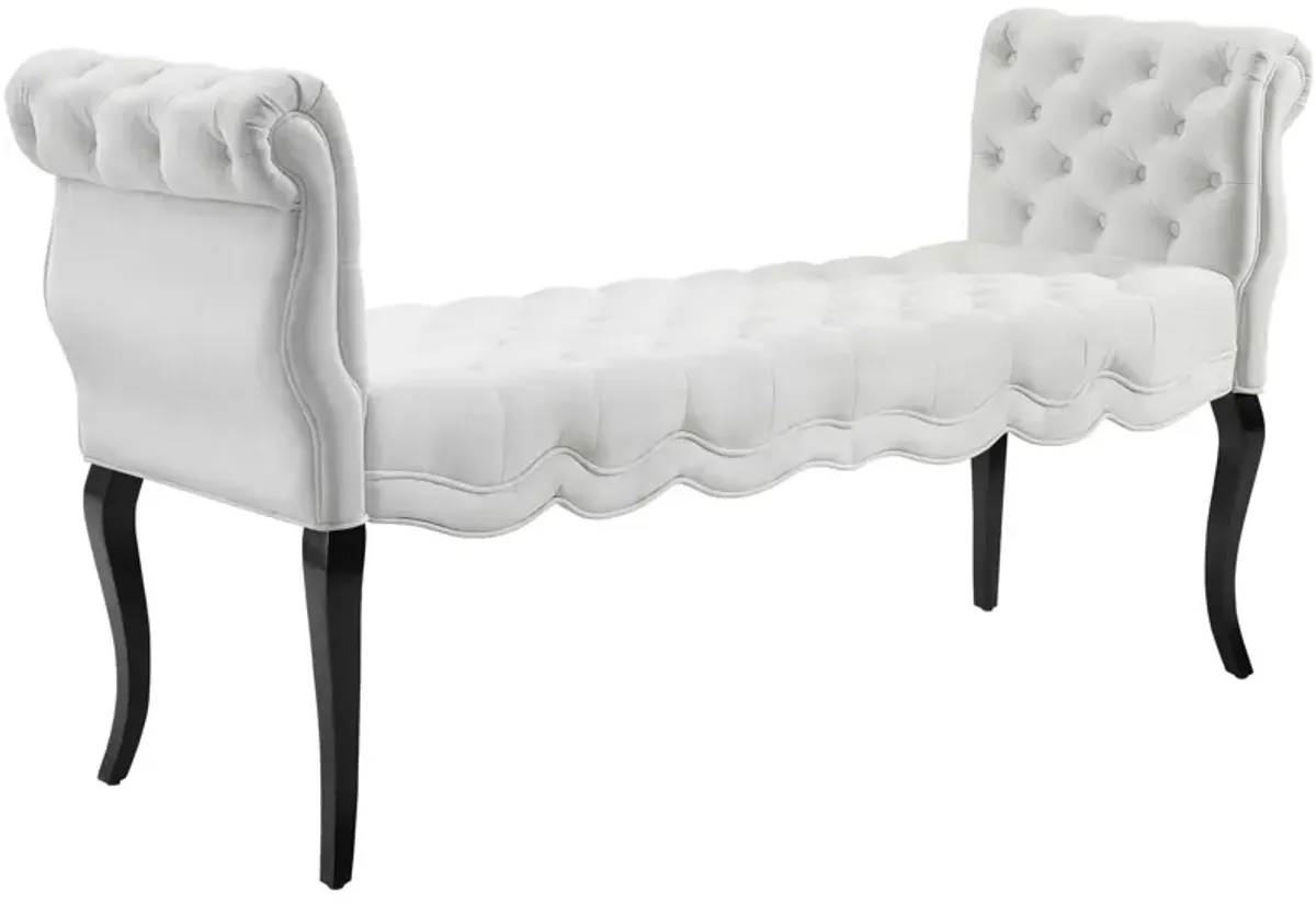 Adelia Chesterfield Style Button Tufted Performance Velvet Bench