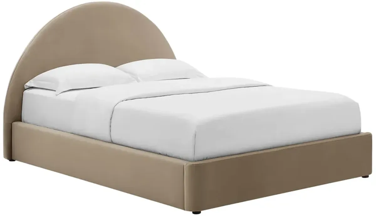 Resort Performance Velvet Arched Round King Platform Bed by Modway
