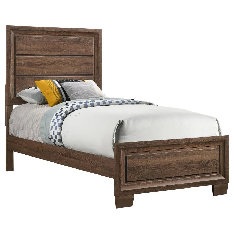 Crewkerne Twin Panel Bed Medium Warm Brown