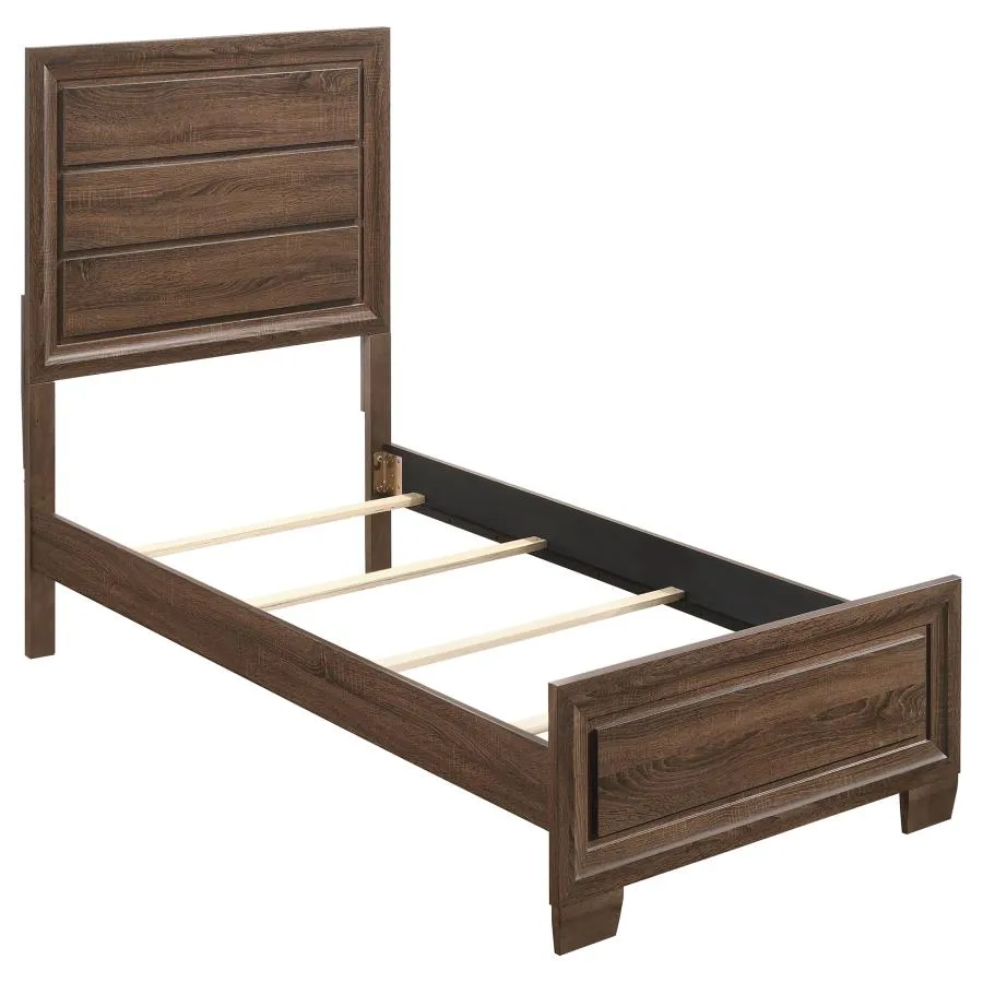 Crewkerne Twin Panel Bed Medium Warm Brown