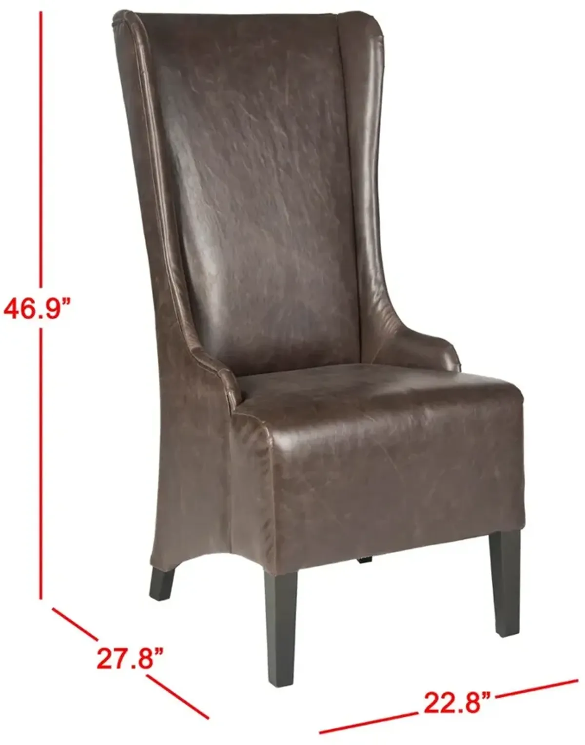 BECALL 20''H LEATHER DINING CHAIR