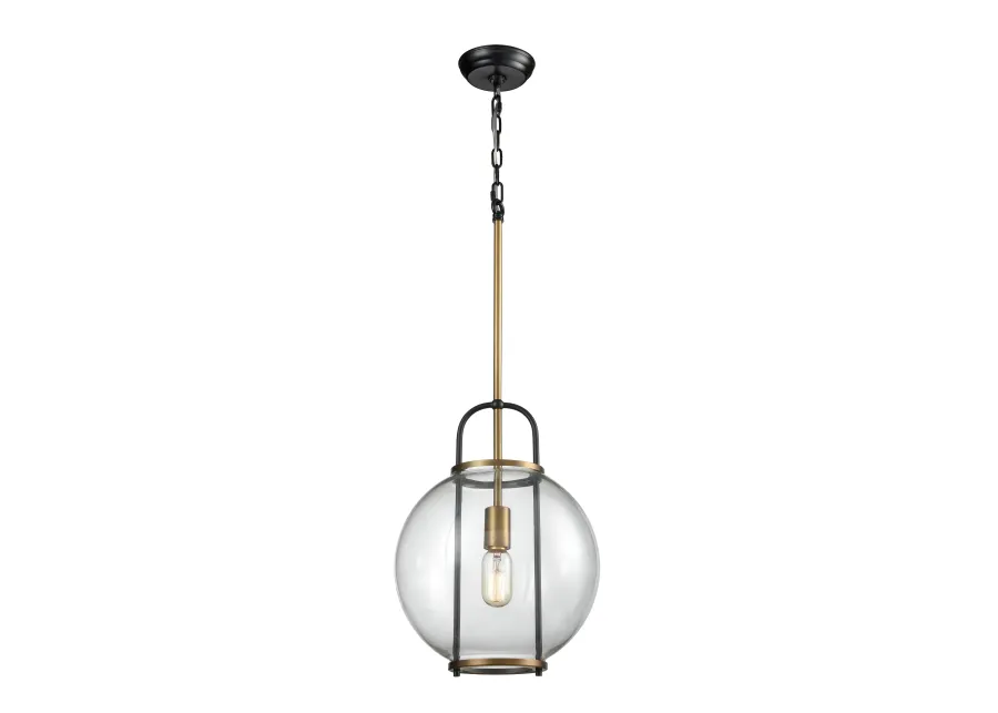 Faraday 12" Wide 1-Light Mini Pendant - Aged Brass