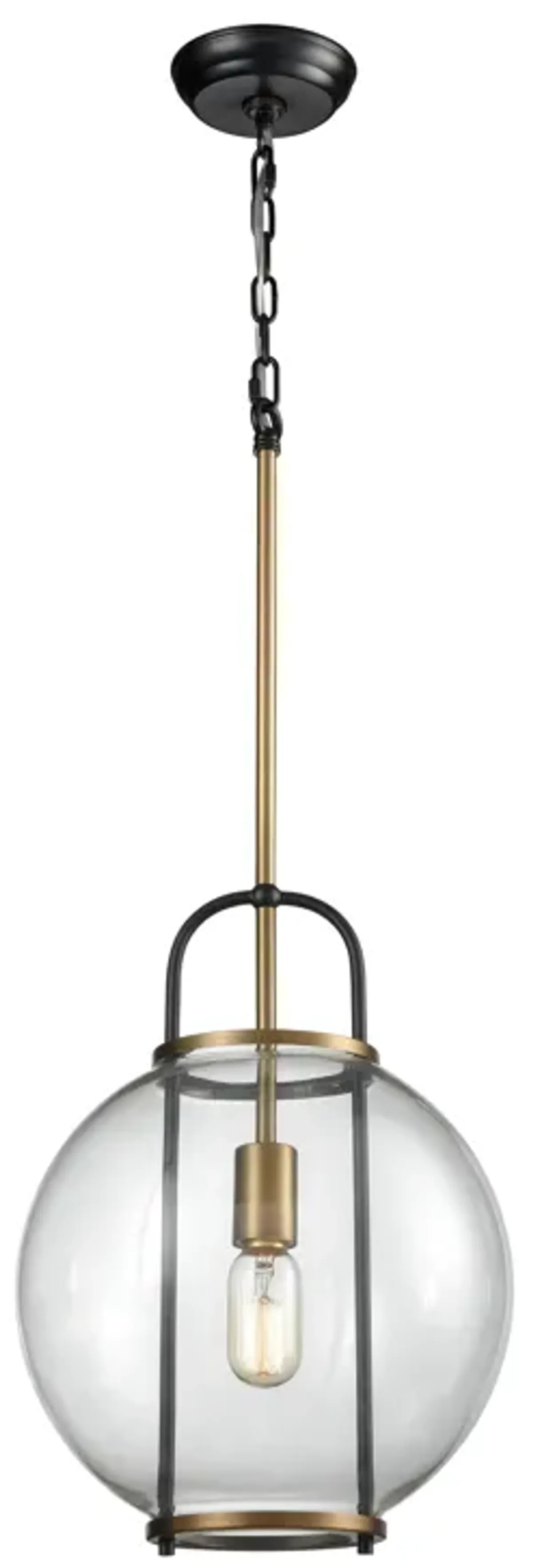 Faraday 12" Wide 1-Light Mini Pendant - Aged Brass