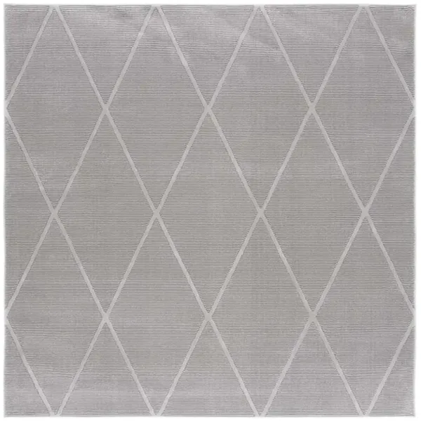 REVIVE 104 Grey 6'-7' X 6'-7' Square Square Rug