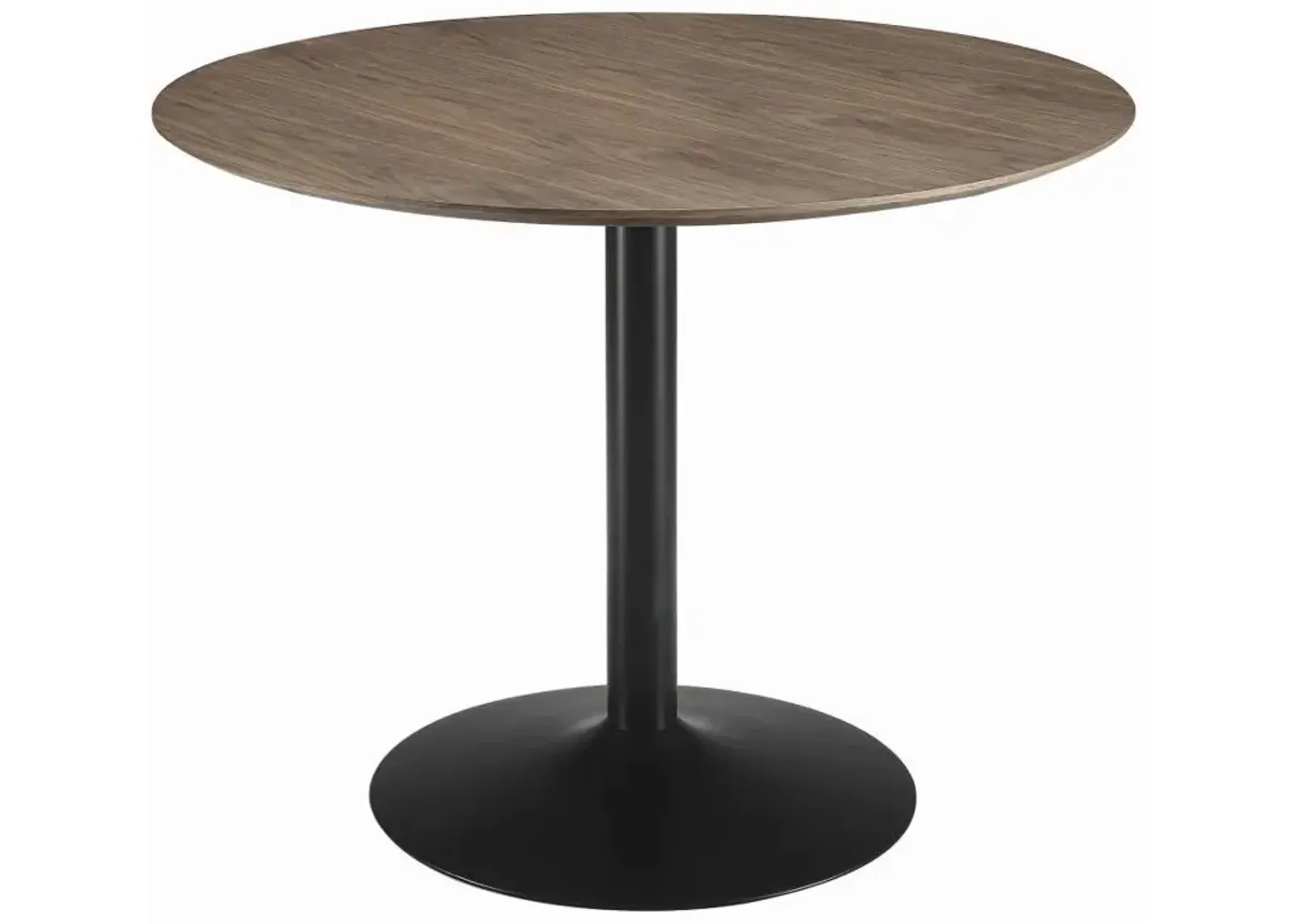 Toomevara round Dining Table Walnut And Black