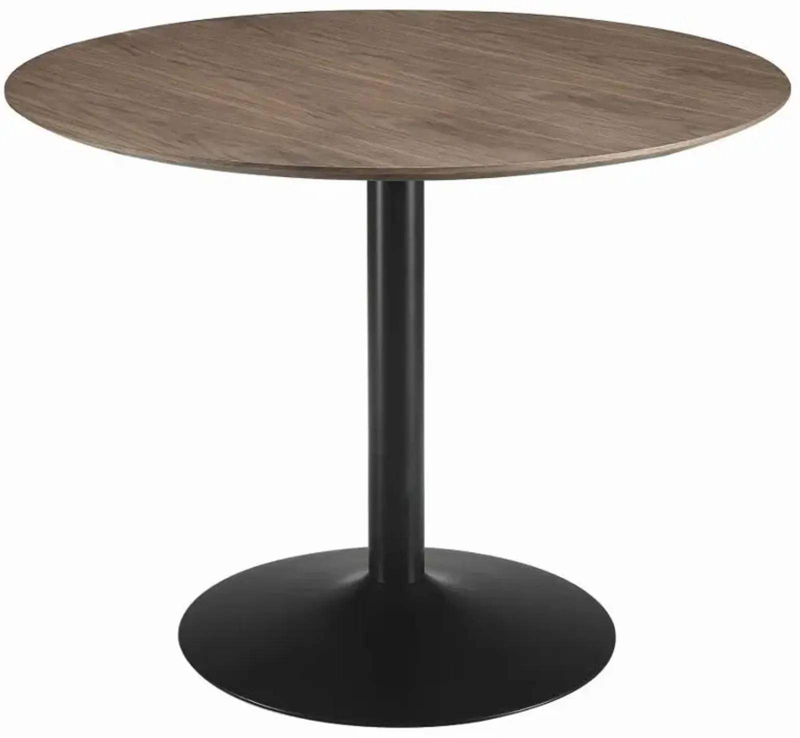 Toomevara round Dining Table Walnut And Black