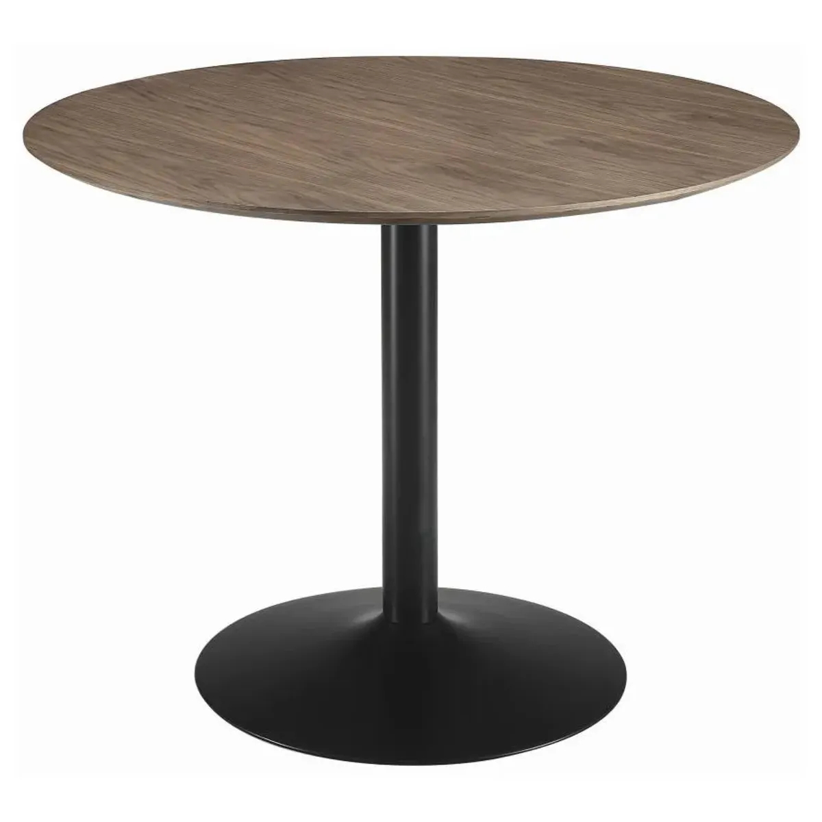 Toomevara round Dining Table Walnut And Black