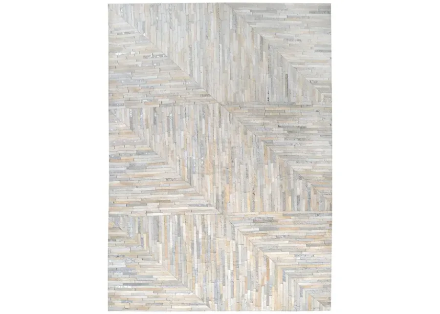 Karim Hand-Stitched Leather Patchwork Rug