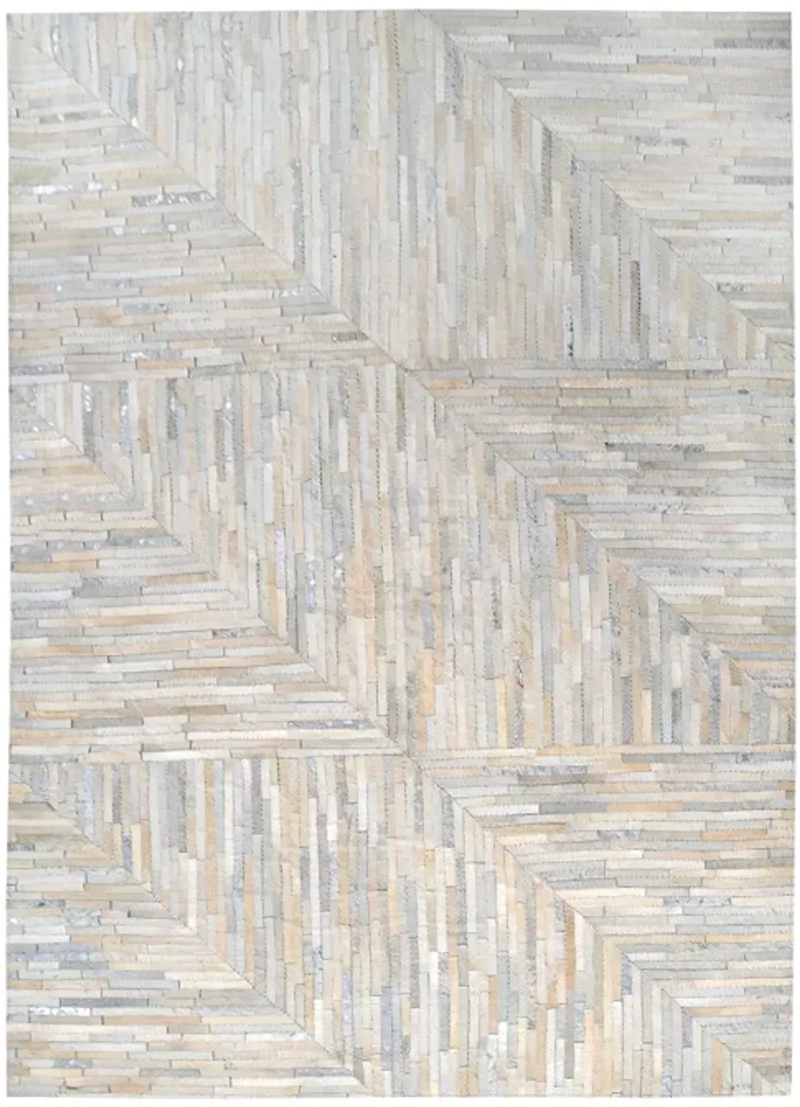 Karim Hand-Stitched Leather Patchwork Rug