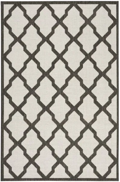 LINDEN 122 Collection LND122A-4 Light Grey / Charcoal 4' X 6'