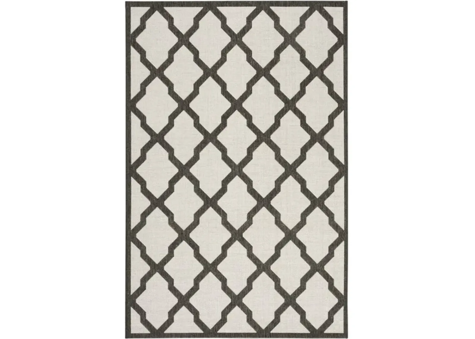 LINDEN 122 Collection LND122A-4 Light Grey / Charcoal 4' X 6'