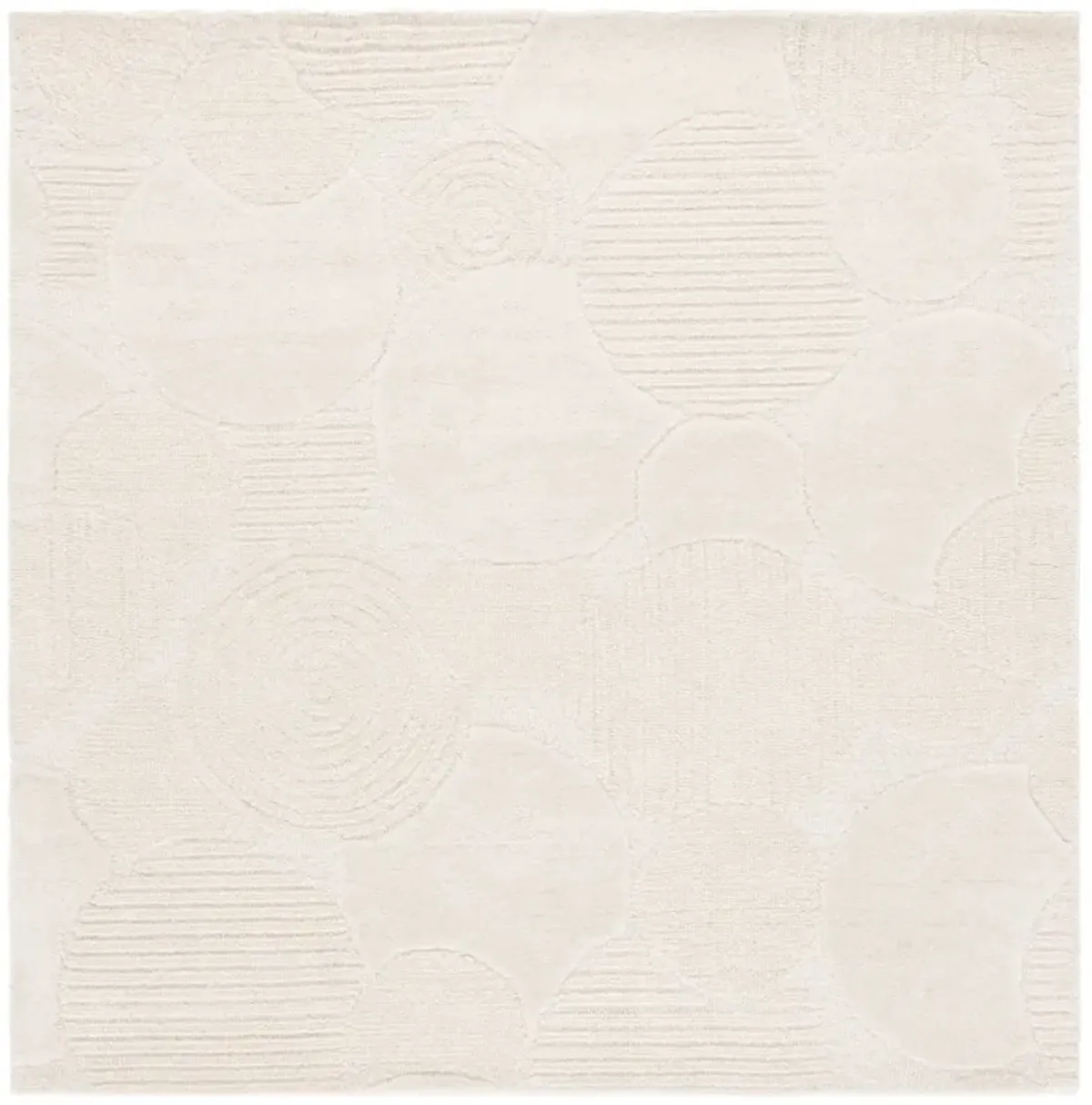 EBONY 403 IVORY 6' x 6' Square Square Rug