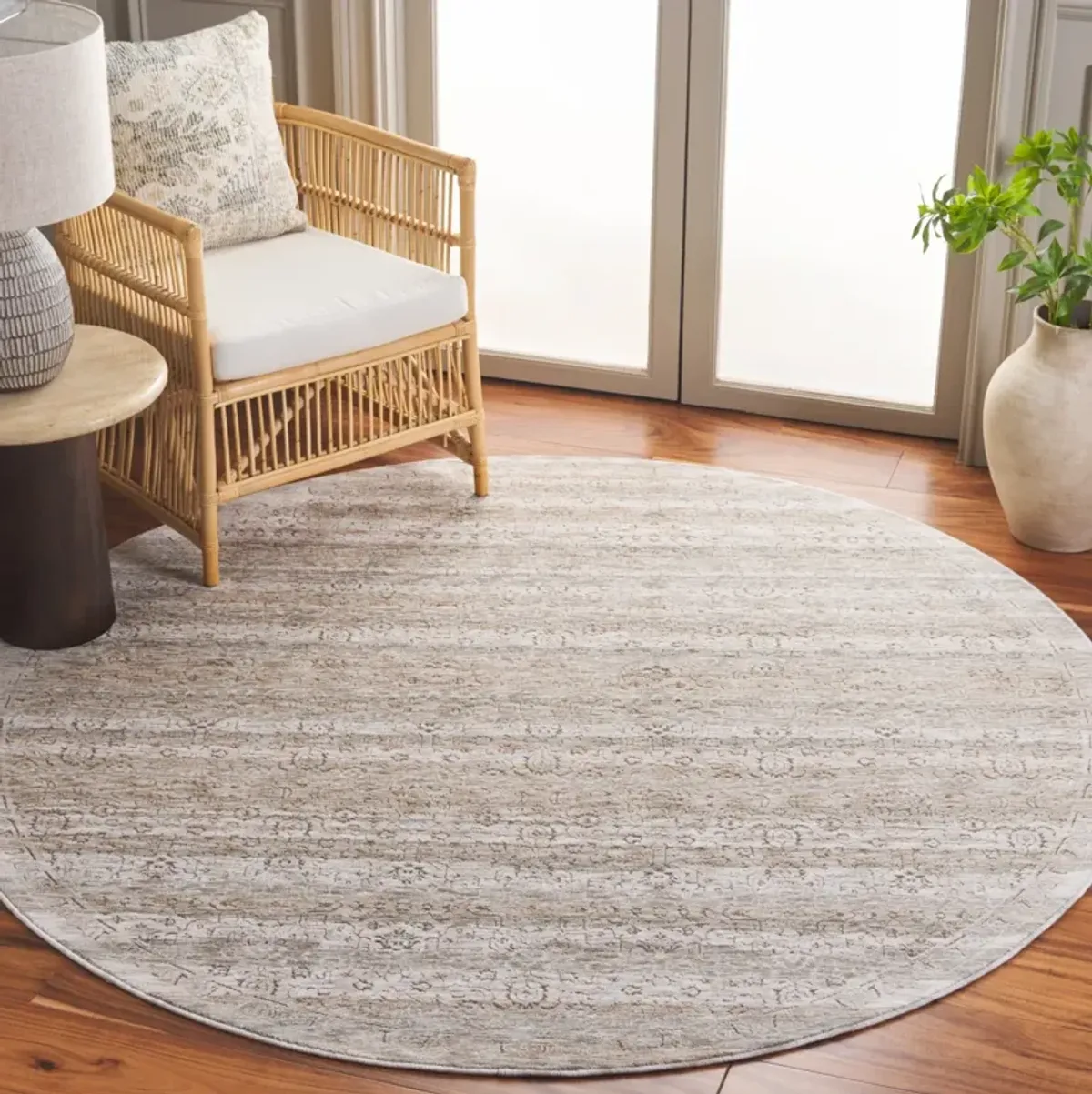 MASON 119 BEIGE  6'-3' x 6'-3' Round Round Rug