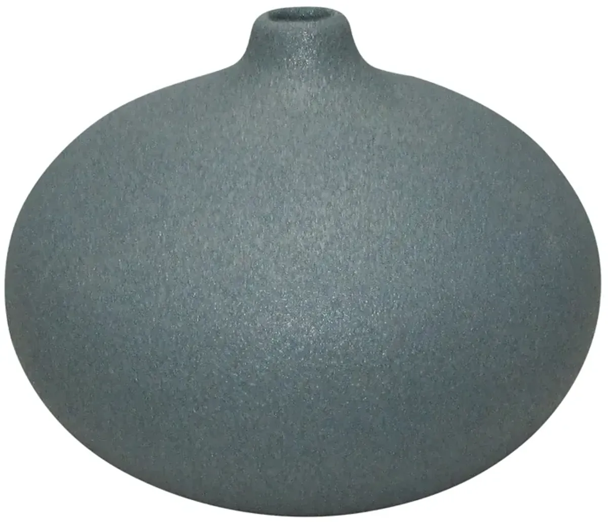 Cer, 5" Round Volcanic Vase, Denim Navy Blue