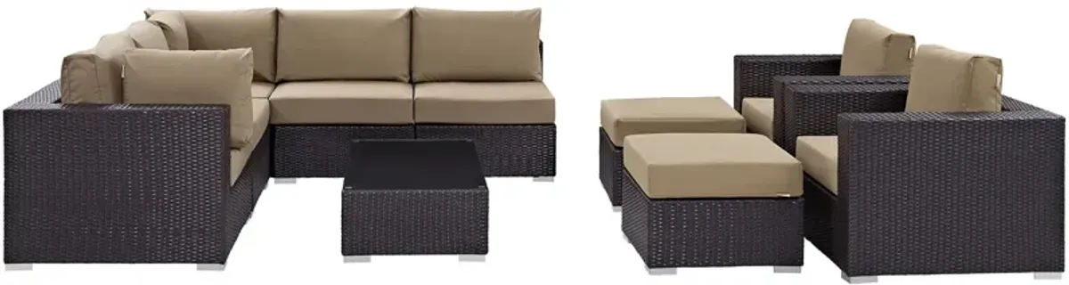 Convene 10 Piece Outdoor Patio Sectional Set