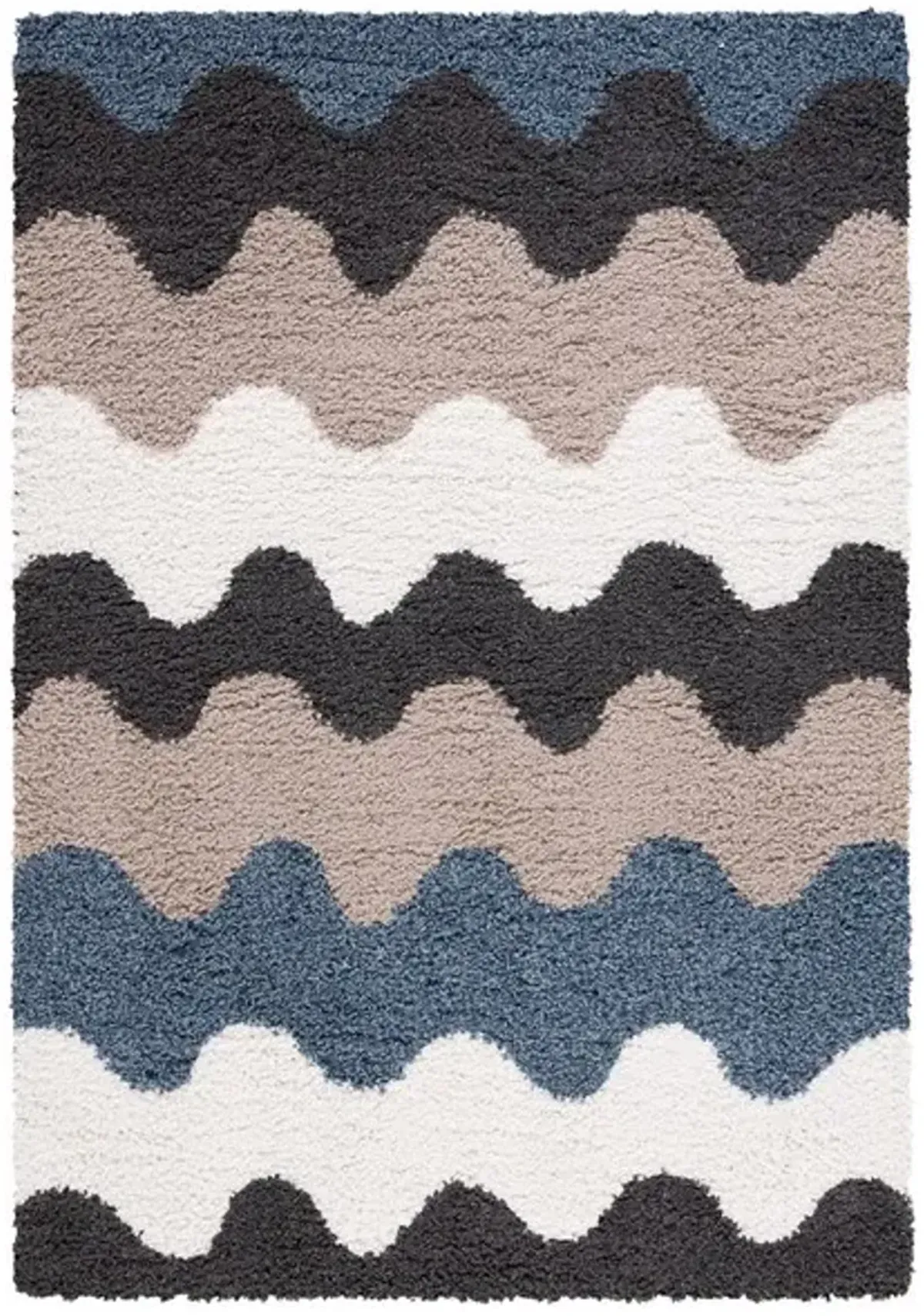 CALICO SHAG 116 Black  4' X 6' Small Rectangle Rug