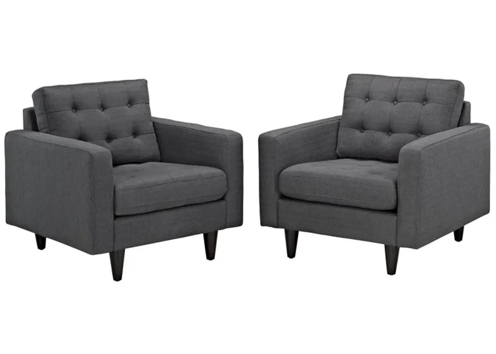 Empress Armchair Upholstered Fabric Set of 2