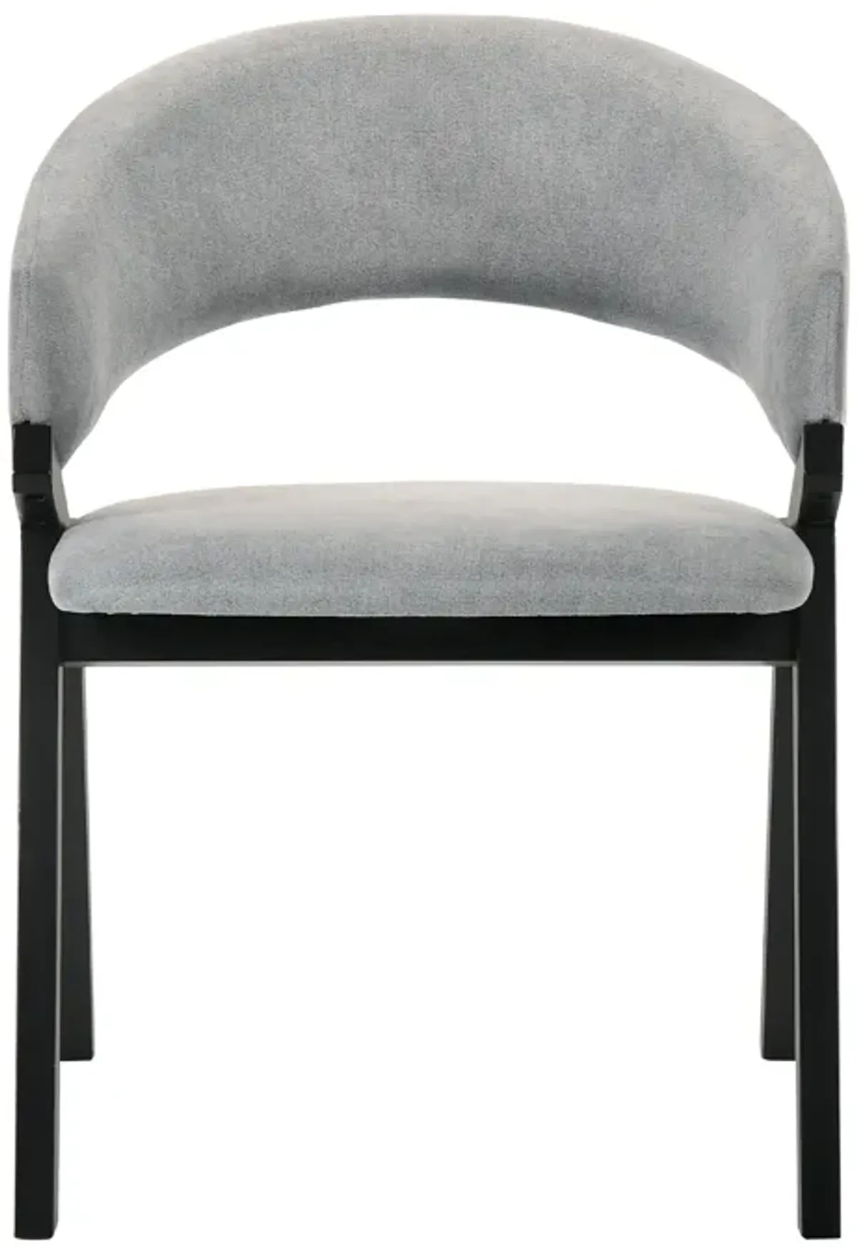 Arcadia and Talulah 42" Round Grey and Black Wood 5 Piece Dining Set