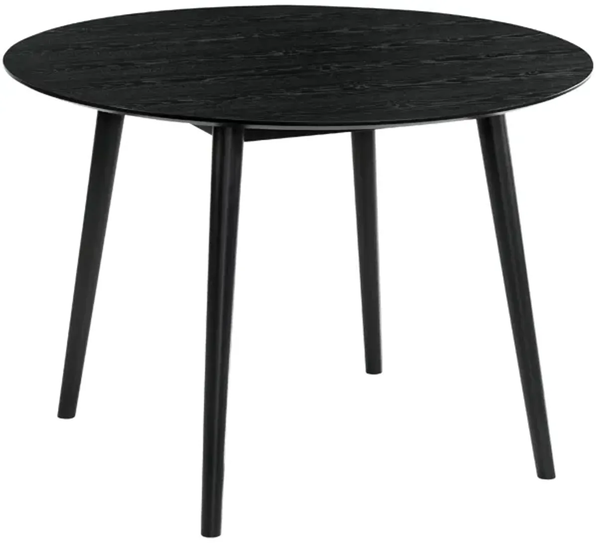 Arcadia and Talulah 42" Round Grey and Black Wood 5 Piece Dining Set