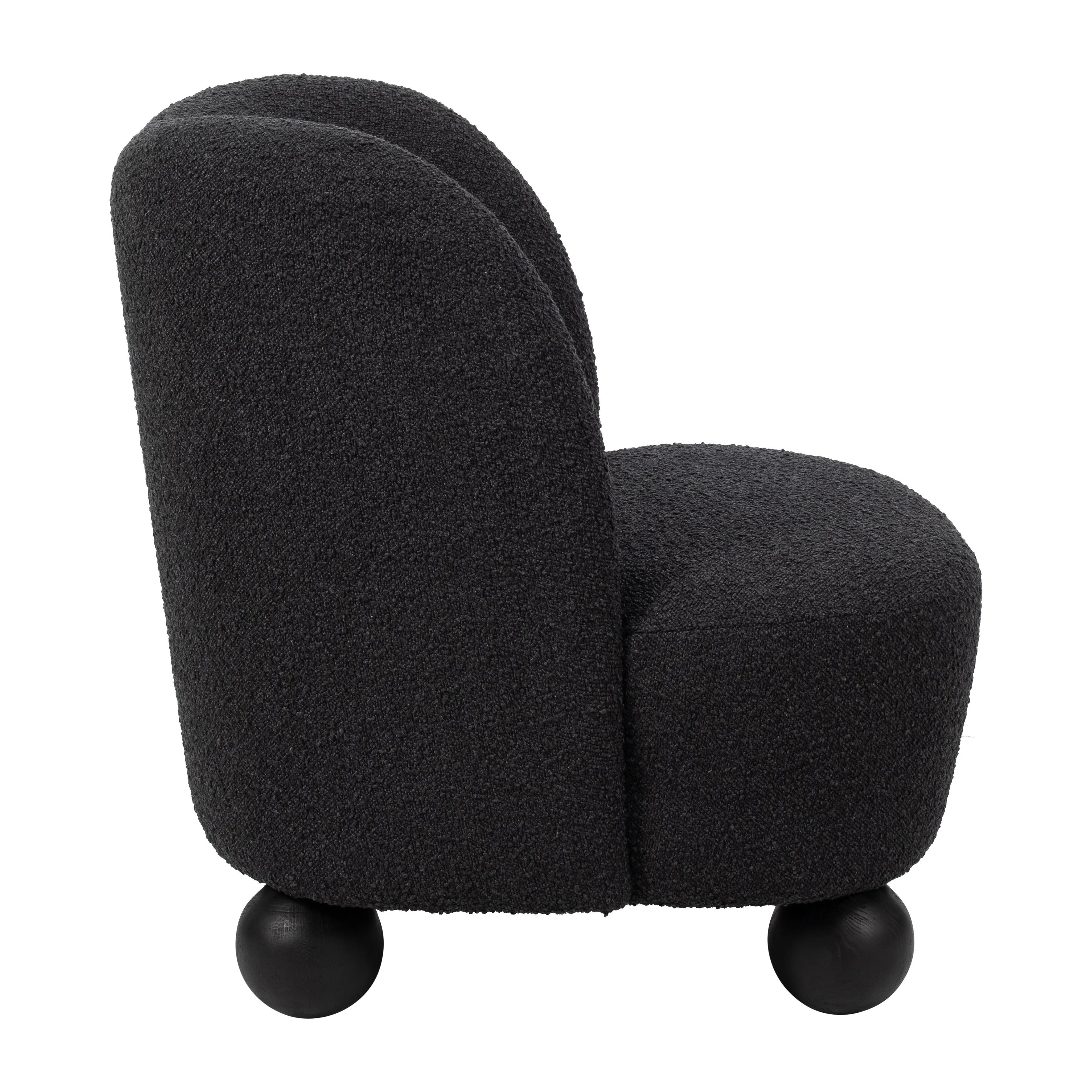 Ball-foot Accent Chair, Black