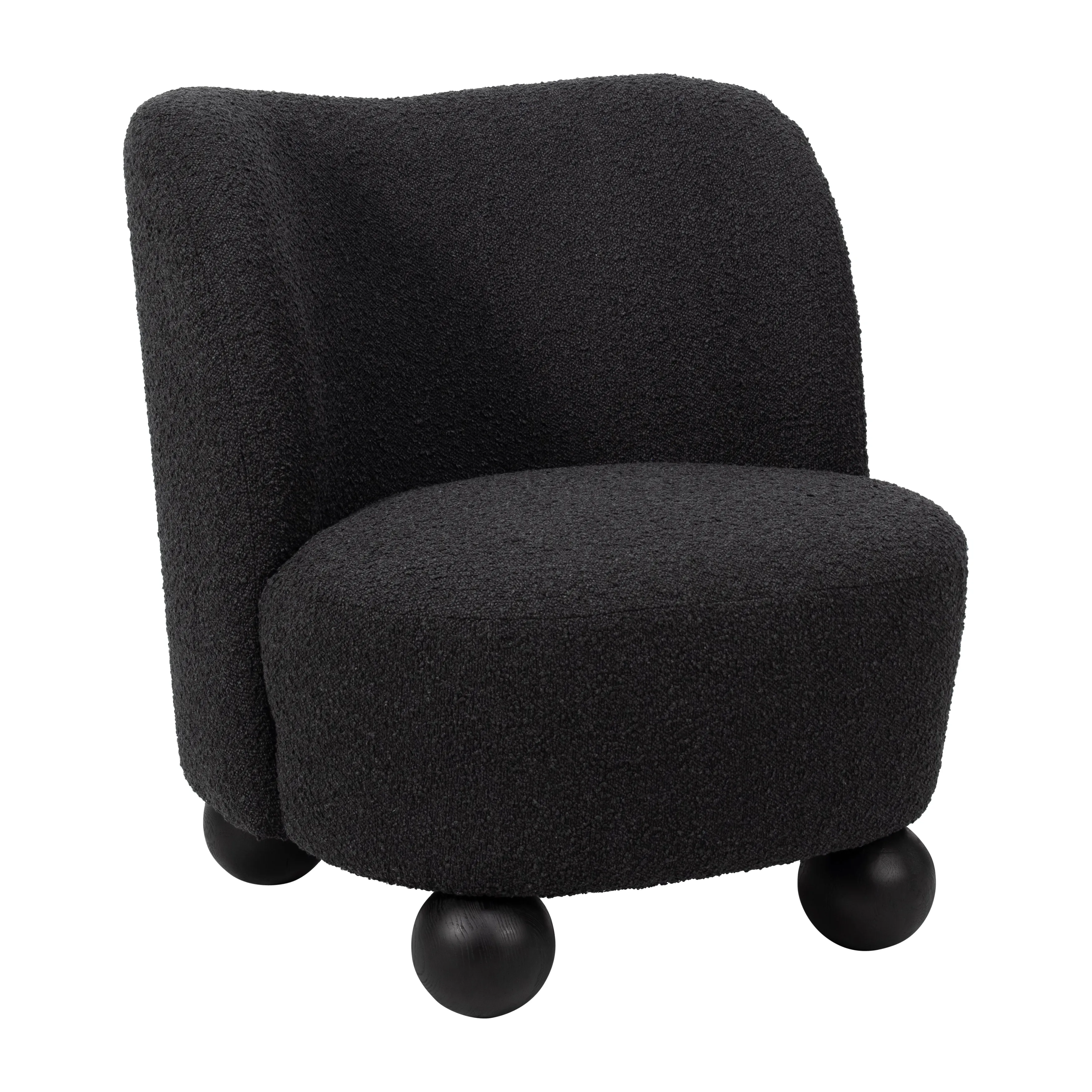 Ball-foot Accent Chair, Black