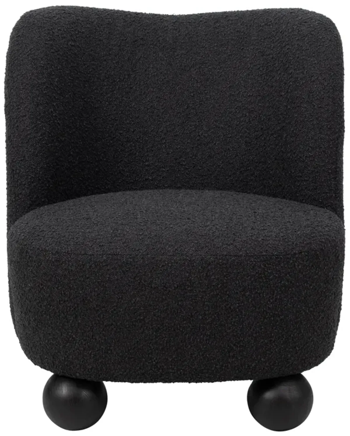 Ball-foot Accent Chair, Black