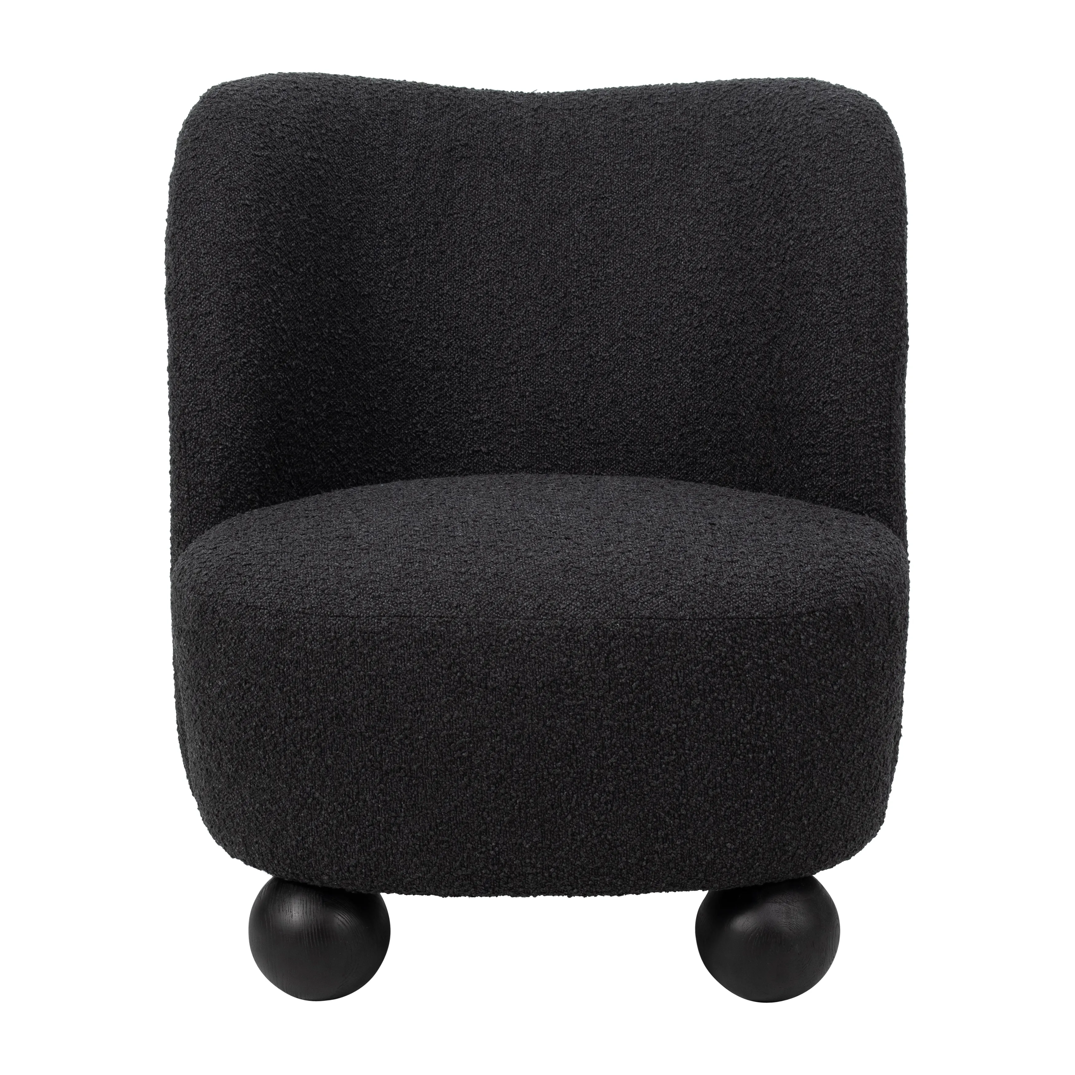 Ball-foot Accent Chair, Black