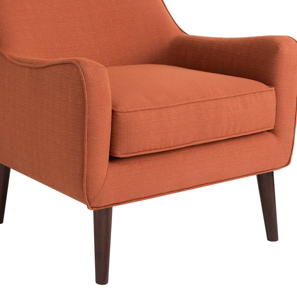 Madison Park Oxford Burnt Orange Mid-Century Accent Chair