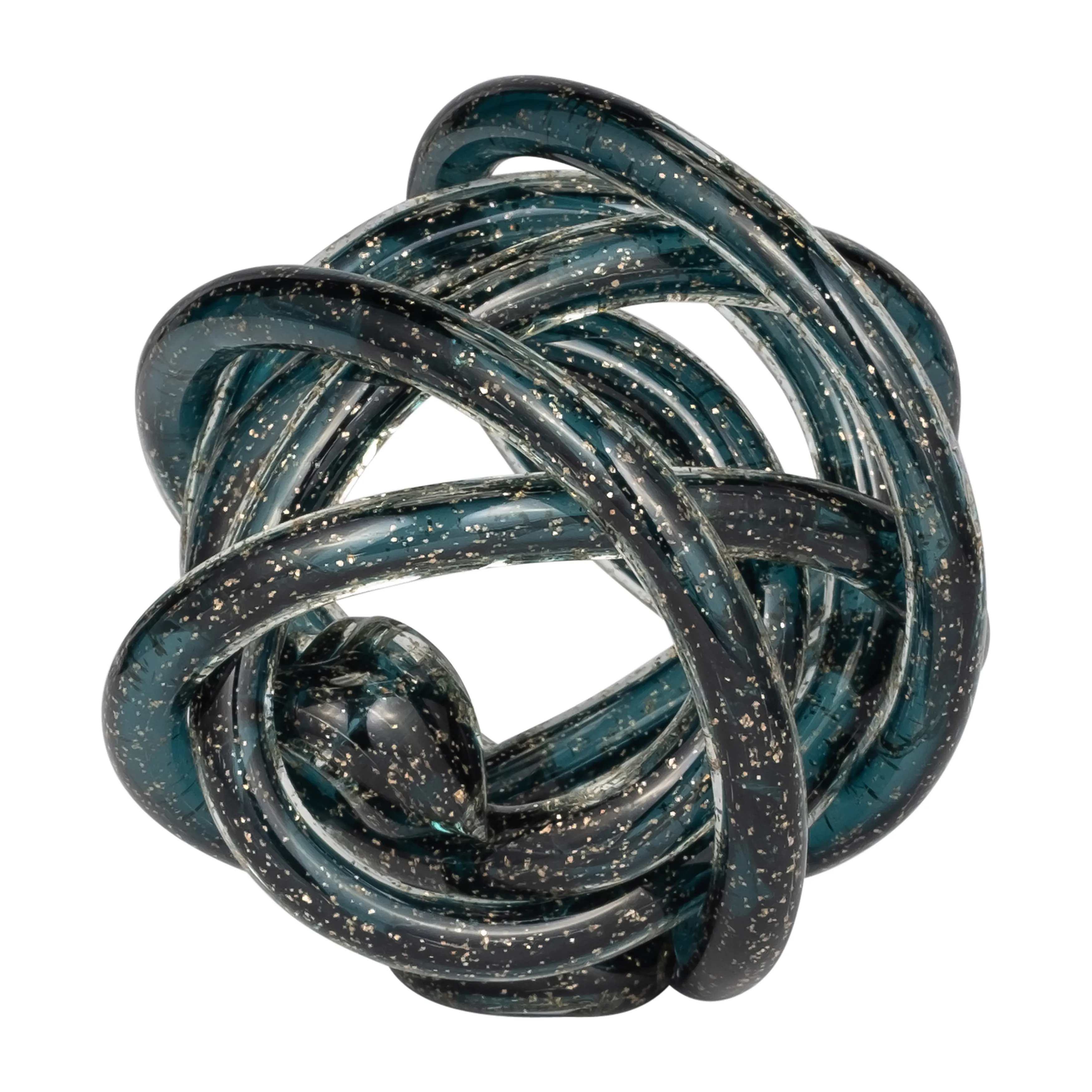 Glass, 6" Knot Blue