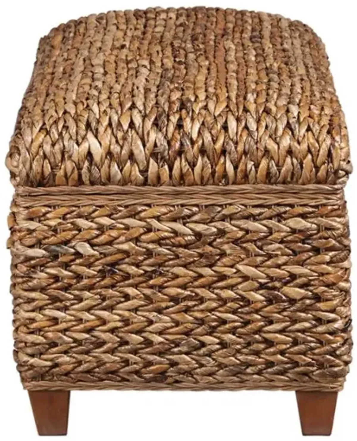 Laughton Hand-Woven Banana Leaf Storage Trunk Amber