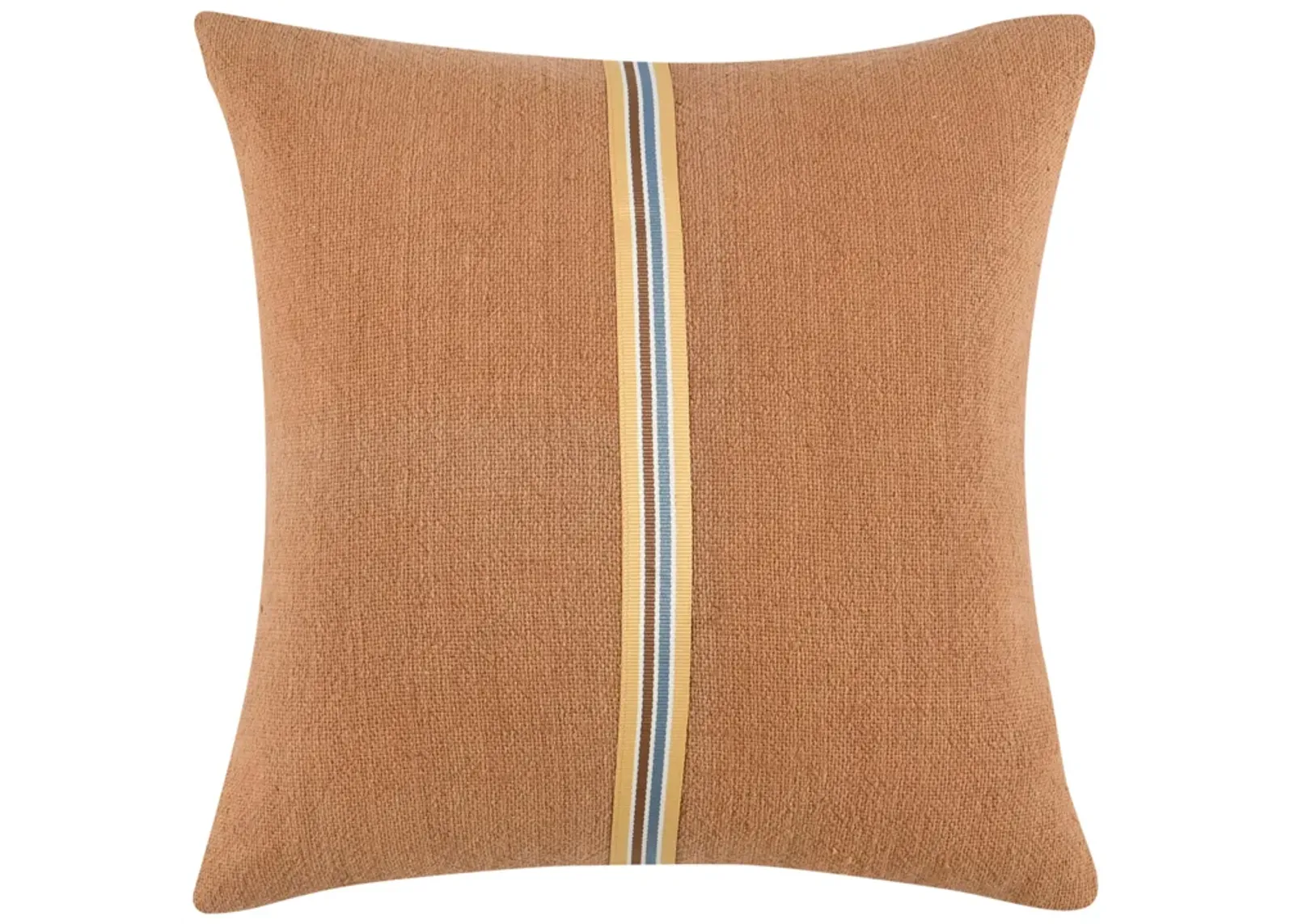 Rowland 22" Cotton Linen Blend Throw Pillow, Hazel Brown