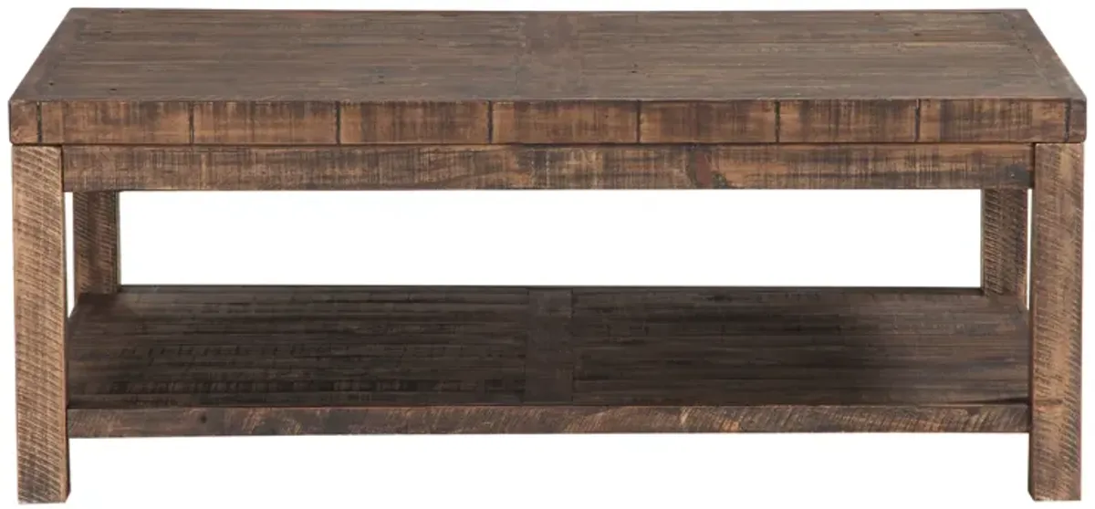 Craster Reclaimed Wood Rectangular Coffee Table in Smoky Taupe