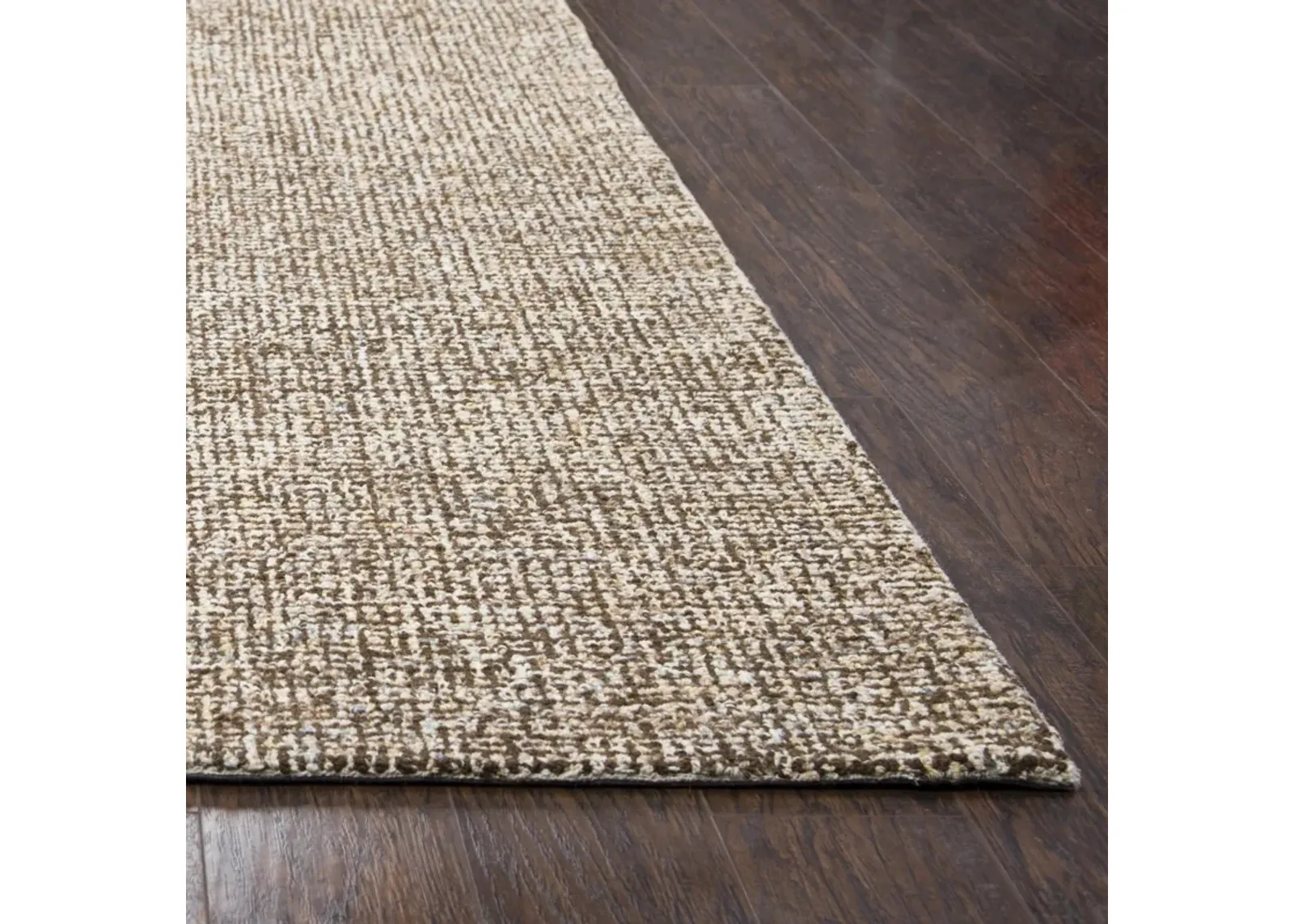 Brindleton Brown/Ivory Tweed Wool 2'6" x 8' Runner Rug