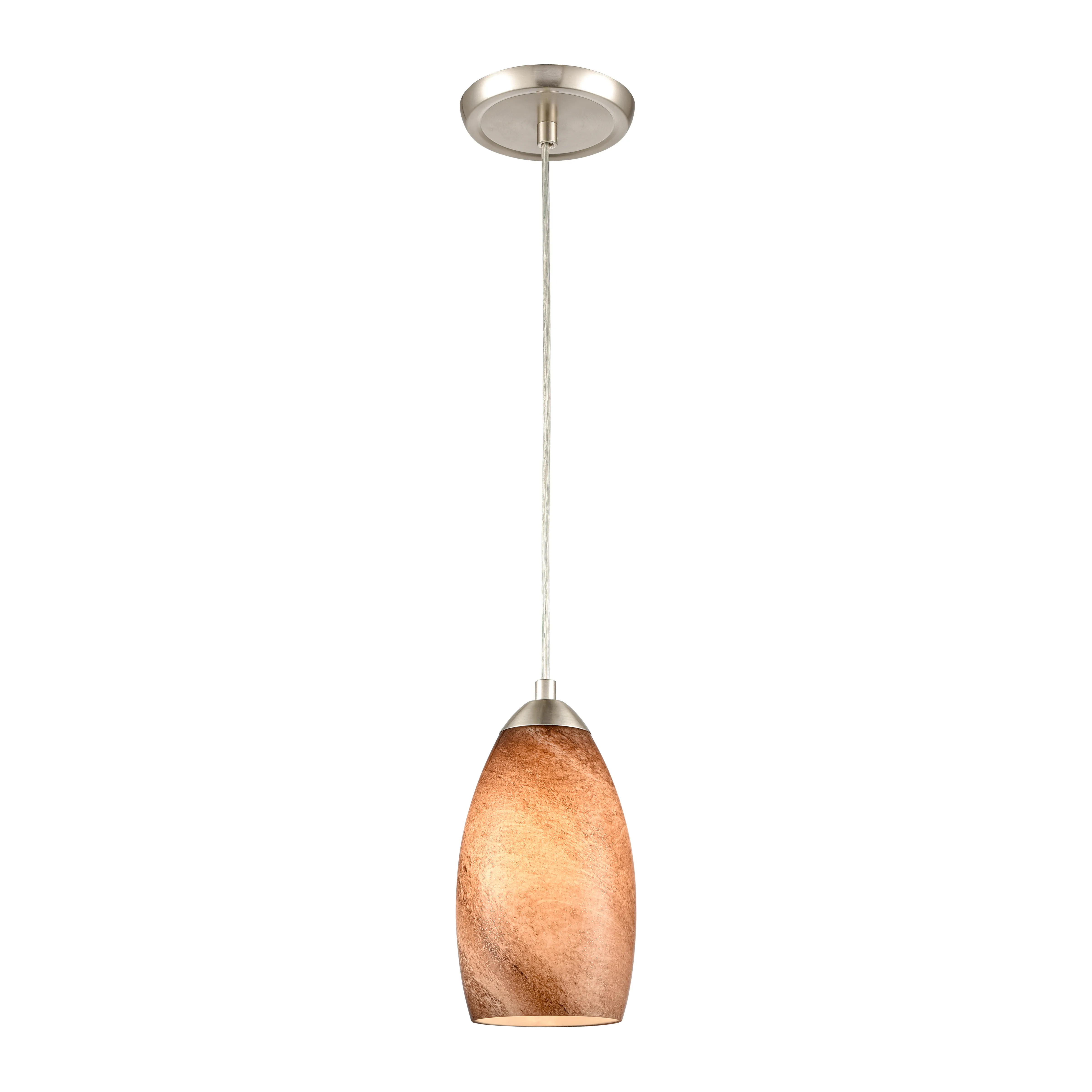 Planetario 5" Wide 1-Light Mini Pendant - Satin Nickel