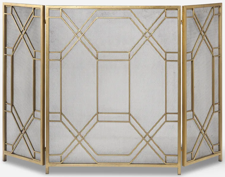 Rosen Gold Fireplace Screen